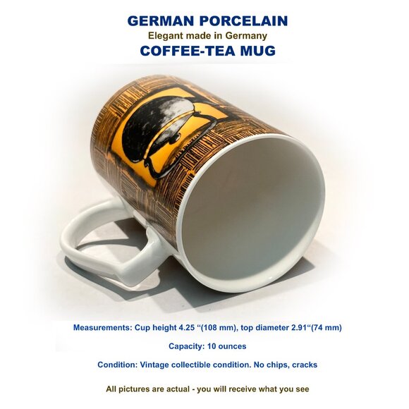 GERMAN PORCELAIN Elegant made in Germany COFFEE-TEA MUG - Picture 5 of 7